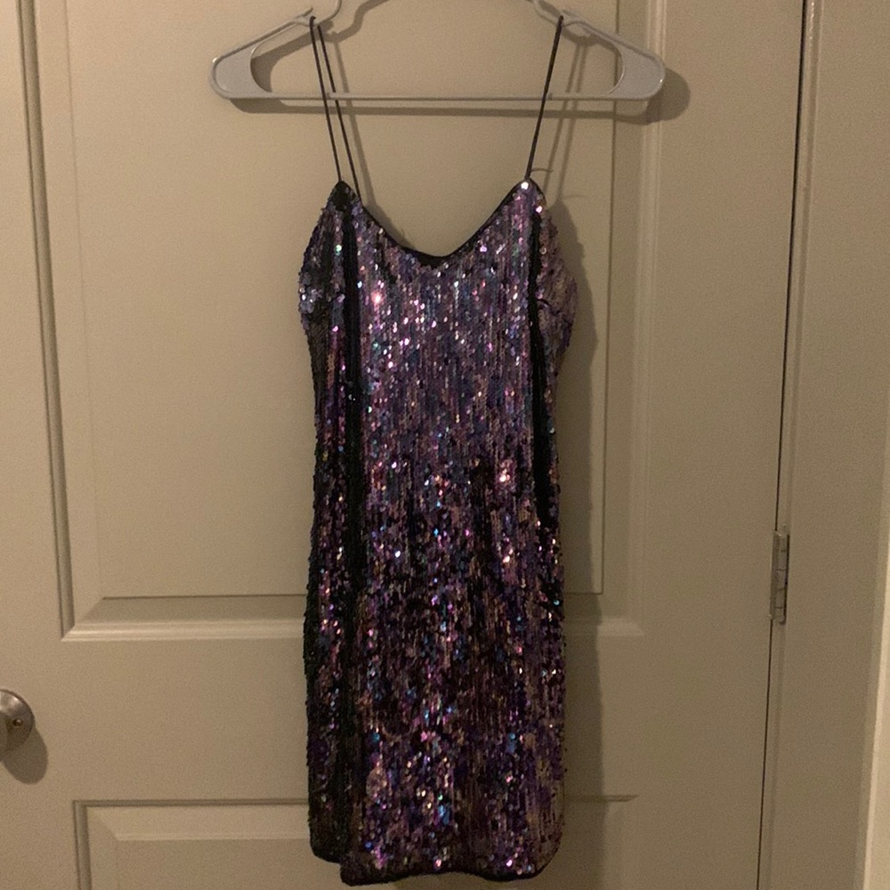 Size Small Sequin Dress. Purple multi colored